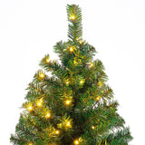 Árbol de Navidad artificial de PVC preiluminado de 9 pies con 700 luces LED