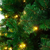 Árbol de Navidad artificial de PVC preiluminado de 9 pies con 700 luces LED