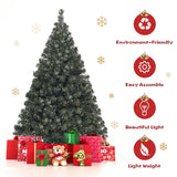 Árbol de Navidad artificial de PVC con bisagras e iluminado de 4.5 pies