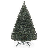Árbol de Navidad artificial de PVC con bisagras e iluminado de 4.5 pies