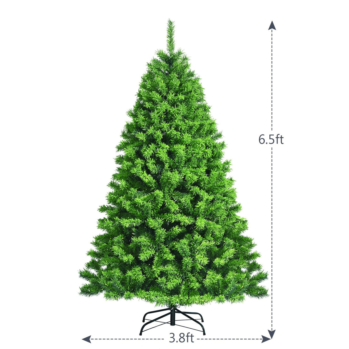 Árbol de Navidad artificial nevado con soporte metálico