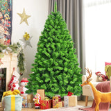Árbol de Navidad artificial nevado con soporte metálico