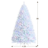 Árbol de Navidad artificial de 2,4 metros con 1636 puntas iridiscentes