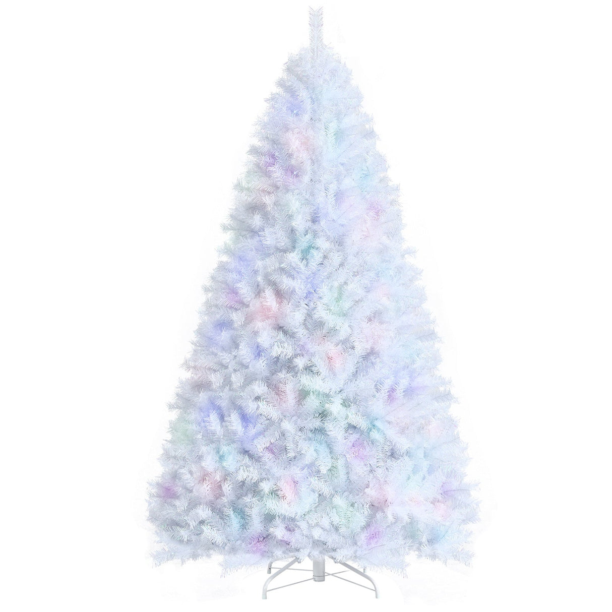 Árbol de Navidad artificial de 2,4 metros con 1636 puntas iridiscentes