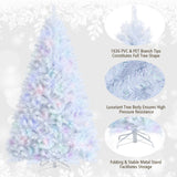 Árbol de Navidad artificial de 2,4 metros con 1636 puntas iridiscentes