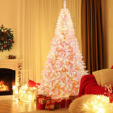 Árbol de Navidad floculante de 7.5 pies