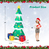Árbol de Navidad inflable de 1.80 metros con 3 cajas de regalo