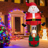 Papá Noel y Reno Inflables de 8 Pies
