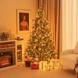 Árbol de Navidad artificial de 1,83 metros con 500 luces incandescentes amarillo cálido