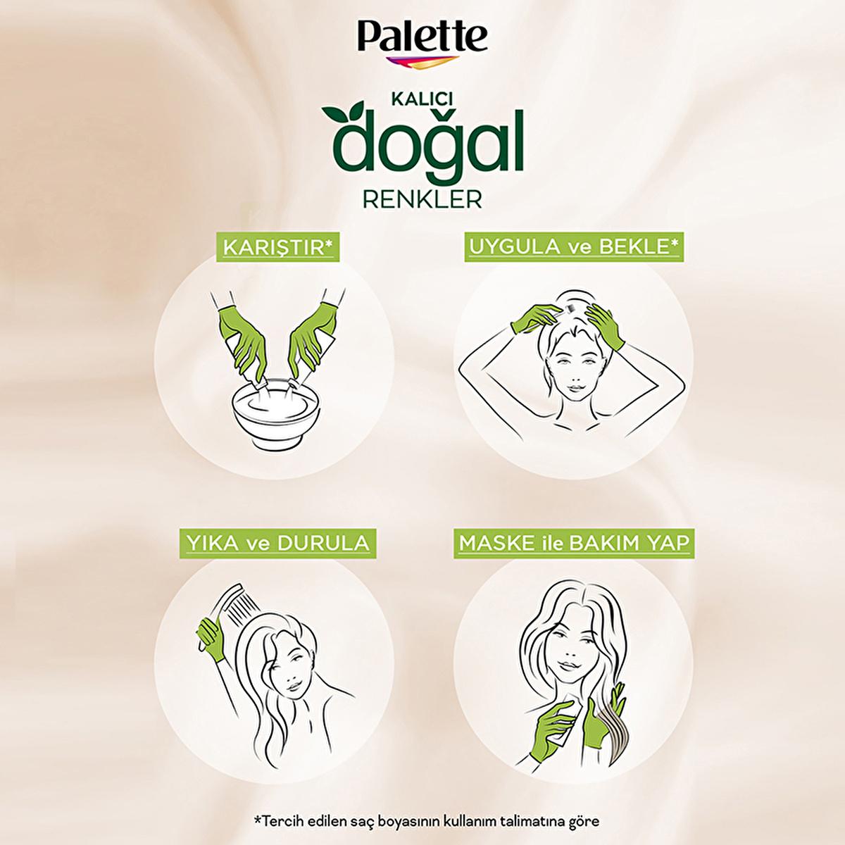 Palette Natural Permanent Hair Dye 4-0 Brown - Long-Lasting, Natural Ingredients