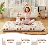 Foldable Futon Mattress with Washable Cover and Carry Bag for Camping