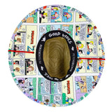 Peter Grimm Peanuts Comic Strip - Rye Straw Lifeguard Hat
