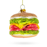 Cheeseburger Glass Christmas Ornament