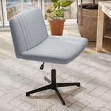 Criss Cross-Legged Swivel Desk Chair No Wheels