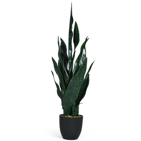 Planta de serpiente artificial de imitación para interiores y exteriores de 35.5 pulgadas