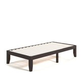 Base de cama de madera con listones de 14 pulgadas tamaño individual