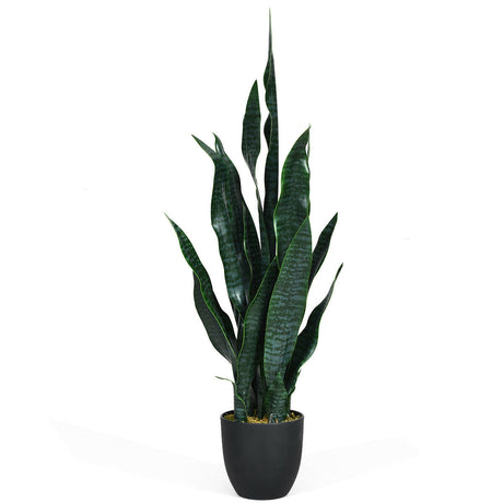 Planta de serpiente artificial de imitación para interiores y exteriores de 35.5 pulgadas