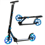 Patinete Plegable Deportivo Portátil con Ruedas LED - Azul