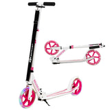 Patinete deportivo plegable portátil con ruedas LED-Rosa