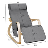 Cómoda mecedora con funda de cojín extraíble y bolsillo lateral