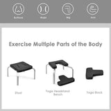 Yoga Iron Headstand Bench with PVC Pads for Family Gym-Black