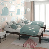 Base de cama de madera con listones de 14 pulgadas tamaño individual