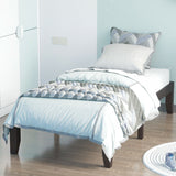Base de cama de madera con listones de 14 pulgadas tamaño individual