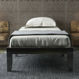 Base de cama de madera con listones de 14 pulgadas tamaño individual