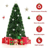 Árbol de Navidad Artificial Óptico LED con Copos de Nieve