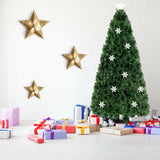 Árbol de Navidad Artificial Óptico LED con Copos de Nieve