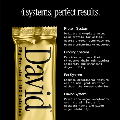 Barritas de proteína alta David, 12 unidades