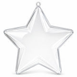 Set of 3 Clear Plastic Star Ornaments 3.25 Inches (83 mm)