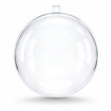 Set of 3 Openable Fillable Clear Plastic Ball Christmas Ornaments DIY Craft 4 Inches