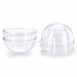 2.36-Inch Clear Plastic Fillable Christmas Ball Ornaments for DIY Crafts: Set of 3