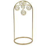 Gold Tone Metal Swirl Arch Ornament Stand Display 7.75 Inches