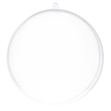 5.5-Inch DIY Fillable Clear Plastic Christmas Ball Ornament