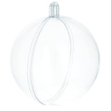 2.7-Inch Clear Plastic Fillable Christmas Ball Ornament for DIY Crafting