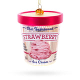 Strawberry Ice Cream Pint Glass Christmas Ornament
