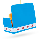 Chicago Style Hot Dog Glass Christmas Ornament