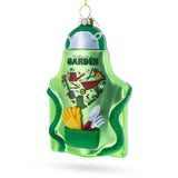 Gardener Apron with Tools Glass Christmas Ornament