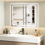 Espejo de baño LED antivaho con función de memoria y antivaho