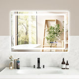 Espejo de baño LED antivaho con función de memoria y antivaho