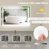 Espejo de baño LED antivaho con función de memoria y antivaho