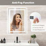 Espejo de baño LED antivaho con función de memoria y antivaho
