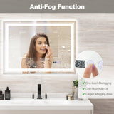 Espejo de baño LED antivaho con función de memoria y antivaho
