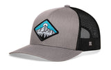 Diamond Mountain and Trees Trucker Hat  |  Black Outdoors Snapback