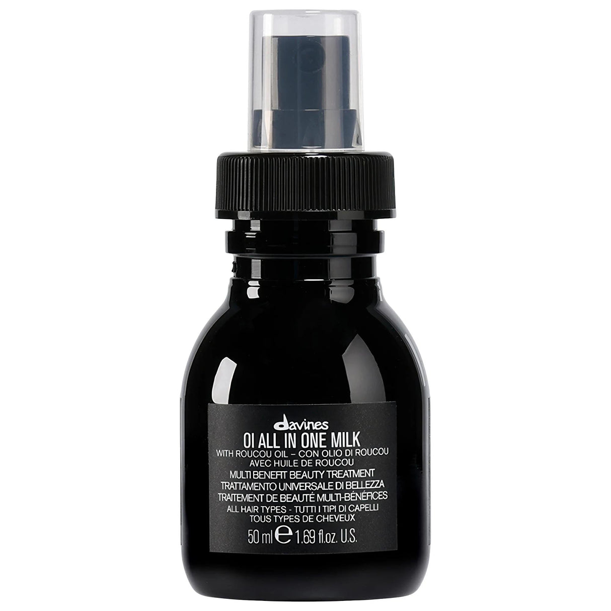 Davines OI All In One Leave-In Hair Treatment:  Frizz Control, Heat Protection & Softness - Vegan Hydrating Hair Milk with Roucou Oil