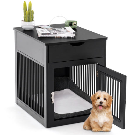 Casa de perro 2 en 1 con cajón y carga inalámbrica con cable