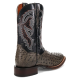 Botas Cowboy Dan Post Alamosa (Gris/Negro) - Piel de Avestruz para Hombre