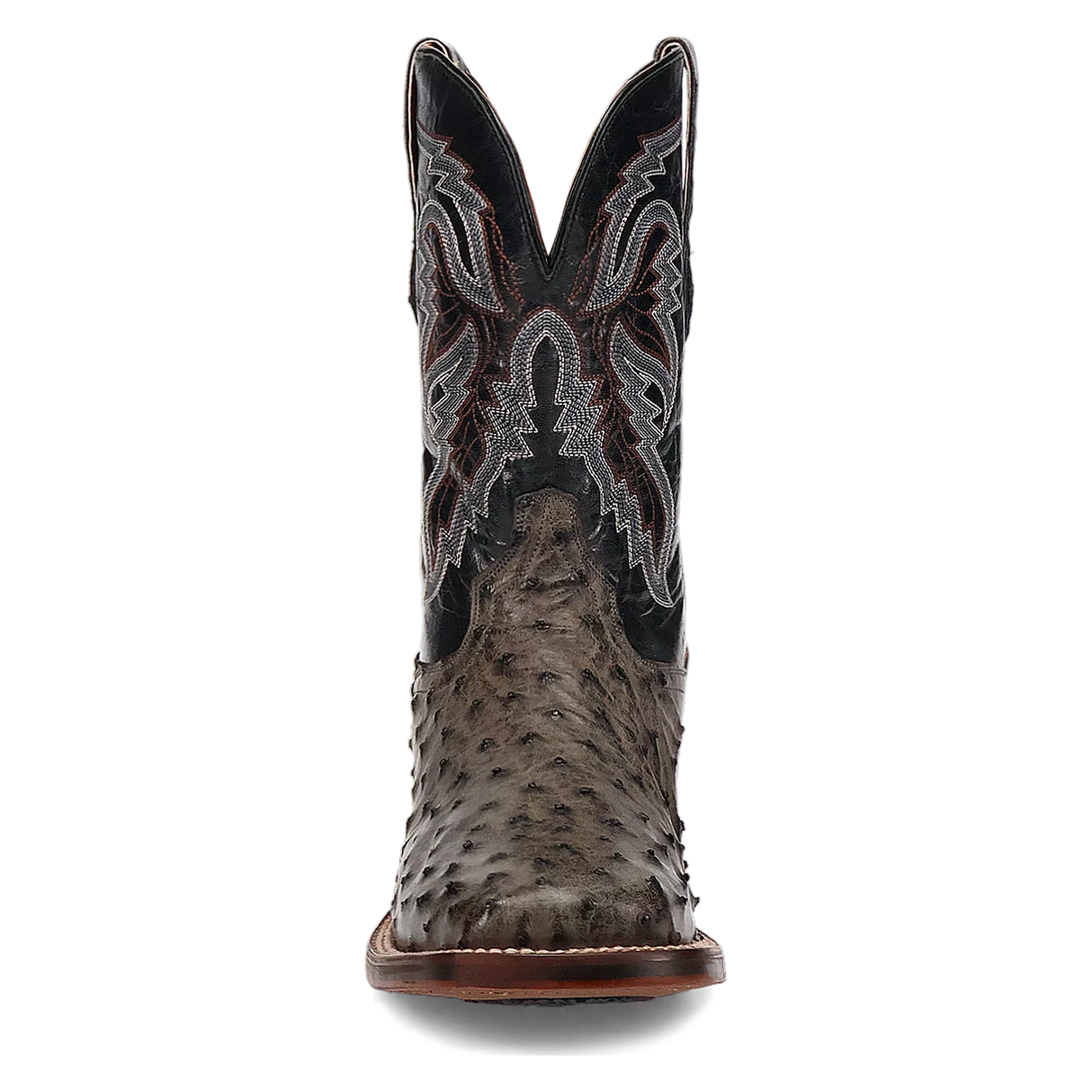 Botas Cowboy Dan Post Alamosa (Gris/Negro) - Piel de Avestruz para Hombre